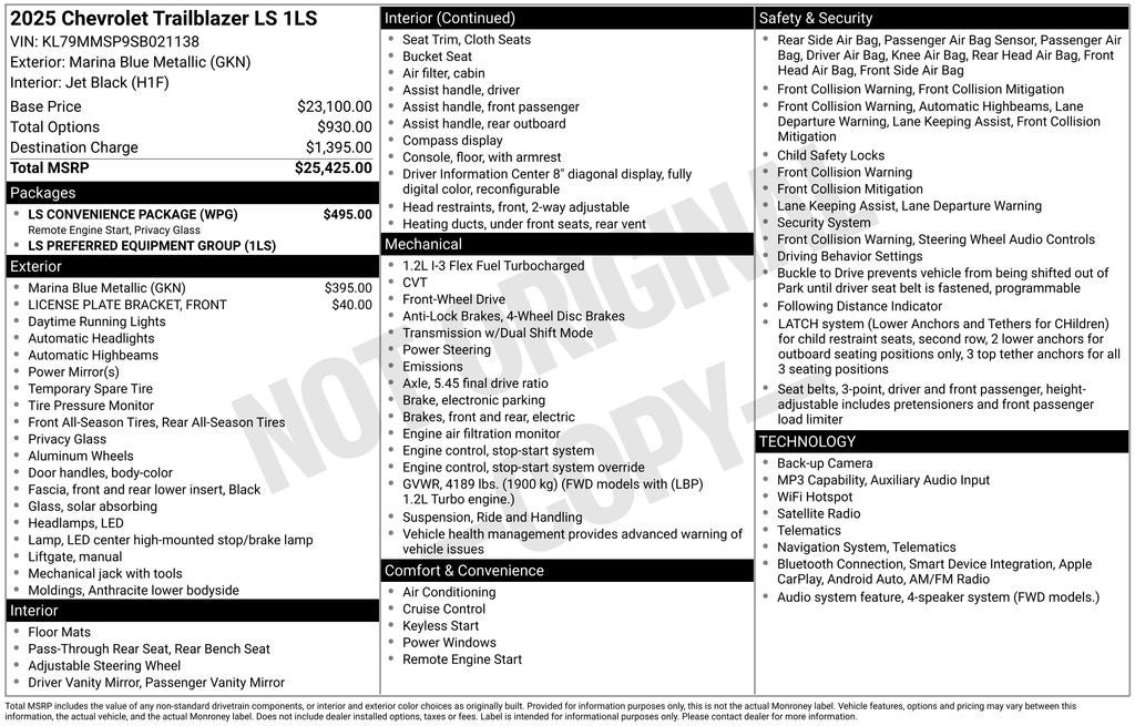 2025 Chevrolet TrailBlazer LS