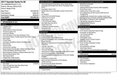 2017 Hyundai Santa Fe SE