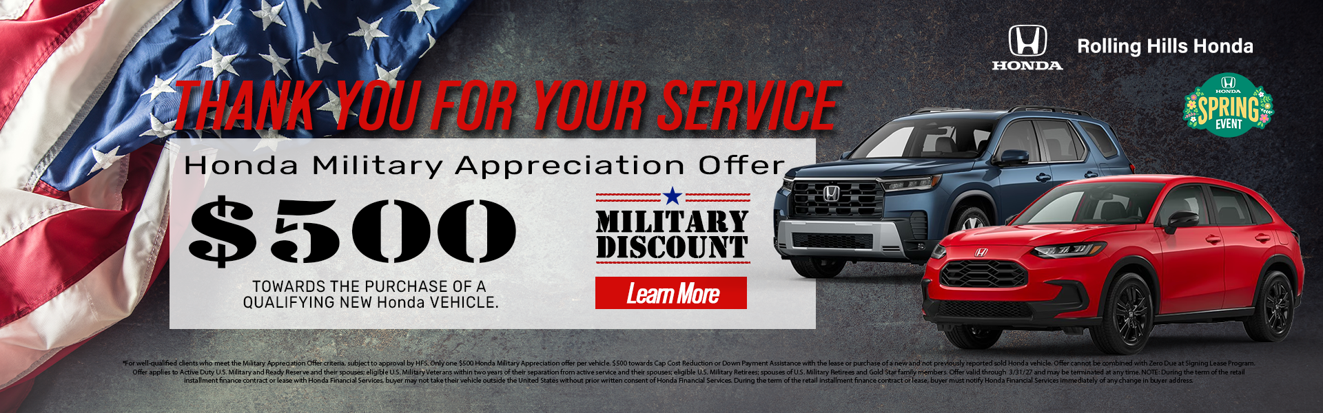 Military Appreciation offer