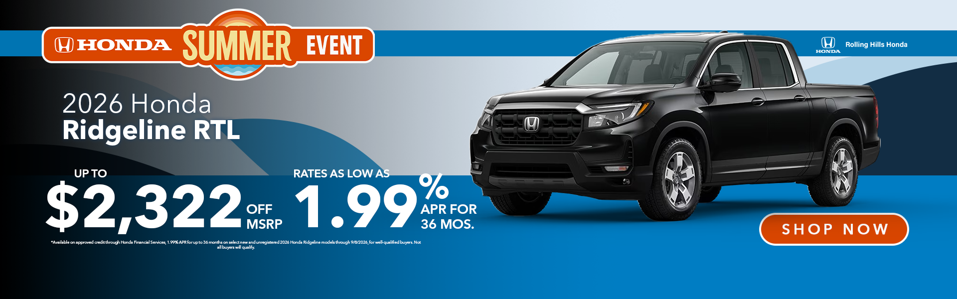 2026 Honda Ridgeline RTL